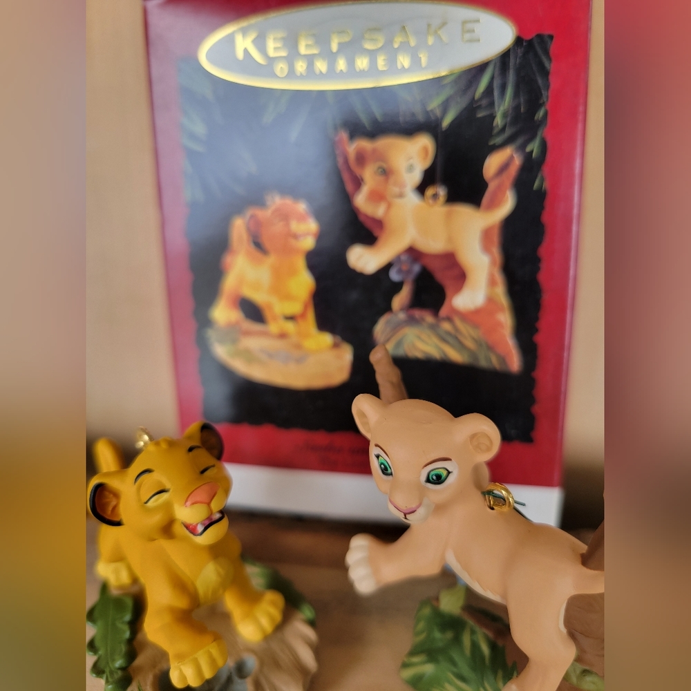 Vintage Hallmark Keepsake Lion King Ornaments in original box